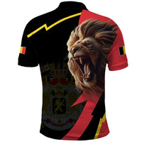 Belgium Coat of Arms Polo Shirt Angry Lion