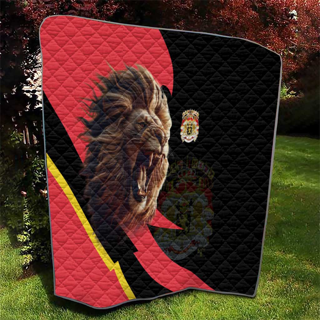 Belgium Coat of Arms Quilt Angry Lion