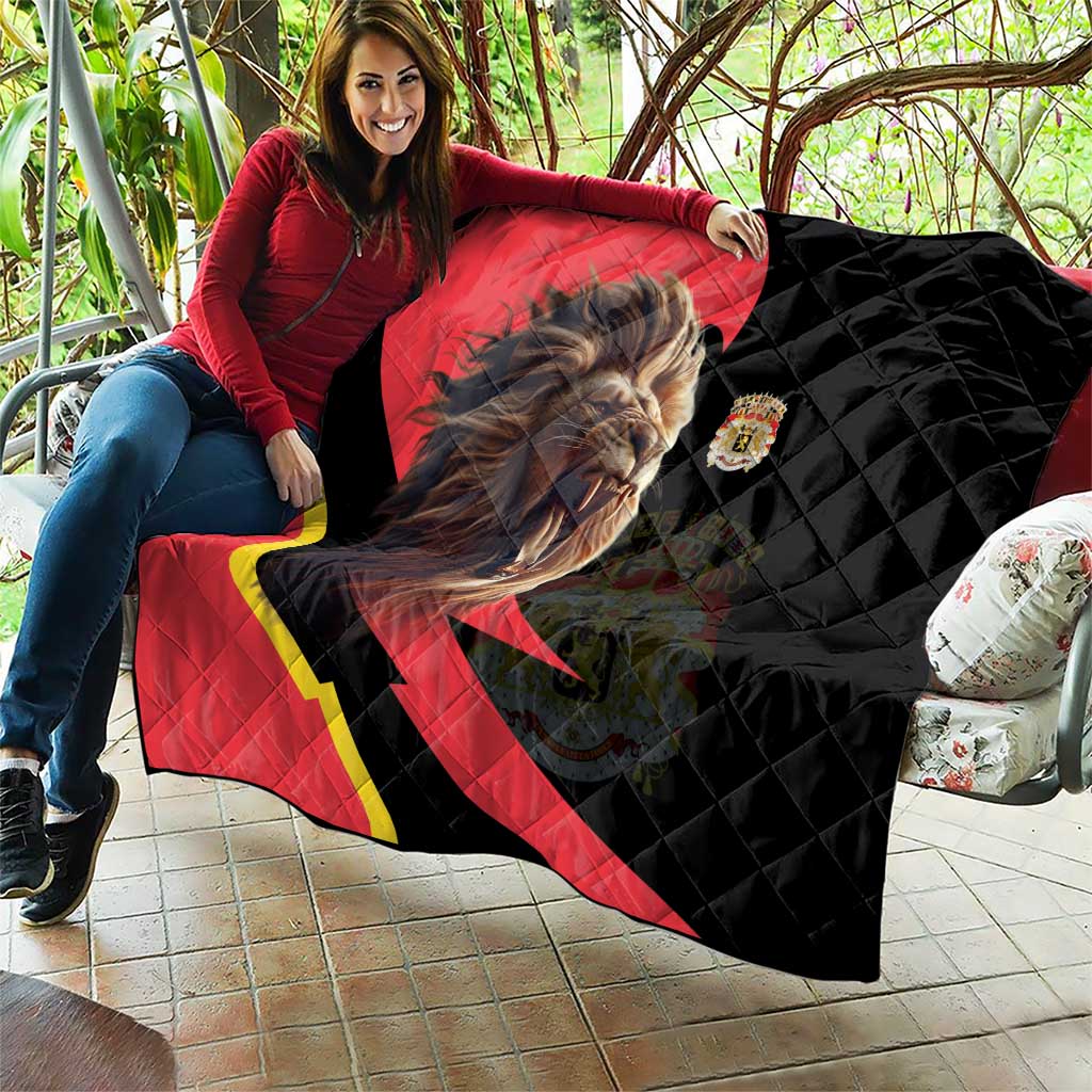 Belgium Coat of Arms Quilt Angry Lion
