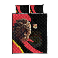 Belgium Coat of Arms Quilt Bed Set Angry Lion