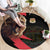 Belgium Coat of Arms Round Carpet Angry Lion