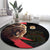 Belgium Coat of Arms Round Carpet Angry Lion