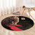 Belgium Coat of Arms Round Carpet Angry Lion