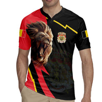Belgium Coat of Arms Rugby Jersey Angry Lion
