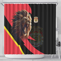 Belgium Coat of Arms Shower Curtain Angry Lion