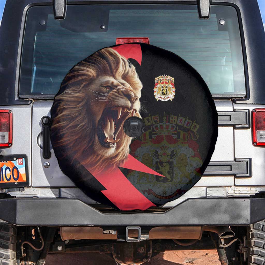 Belgium Coat of Arms Spare Tire Cover Angry Lion