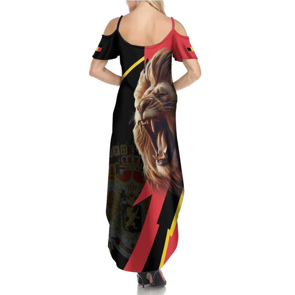 Belgium Coat of Arms Summer Maxi Dress Angry Lion
