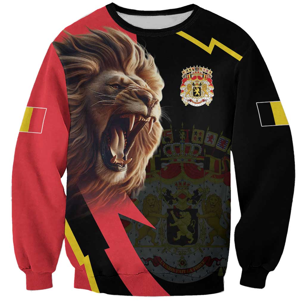 Belgium Coat of Arms Sweatshirt Angry Lion