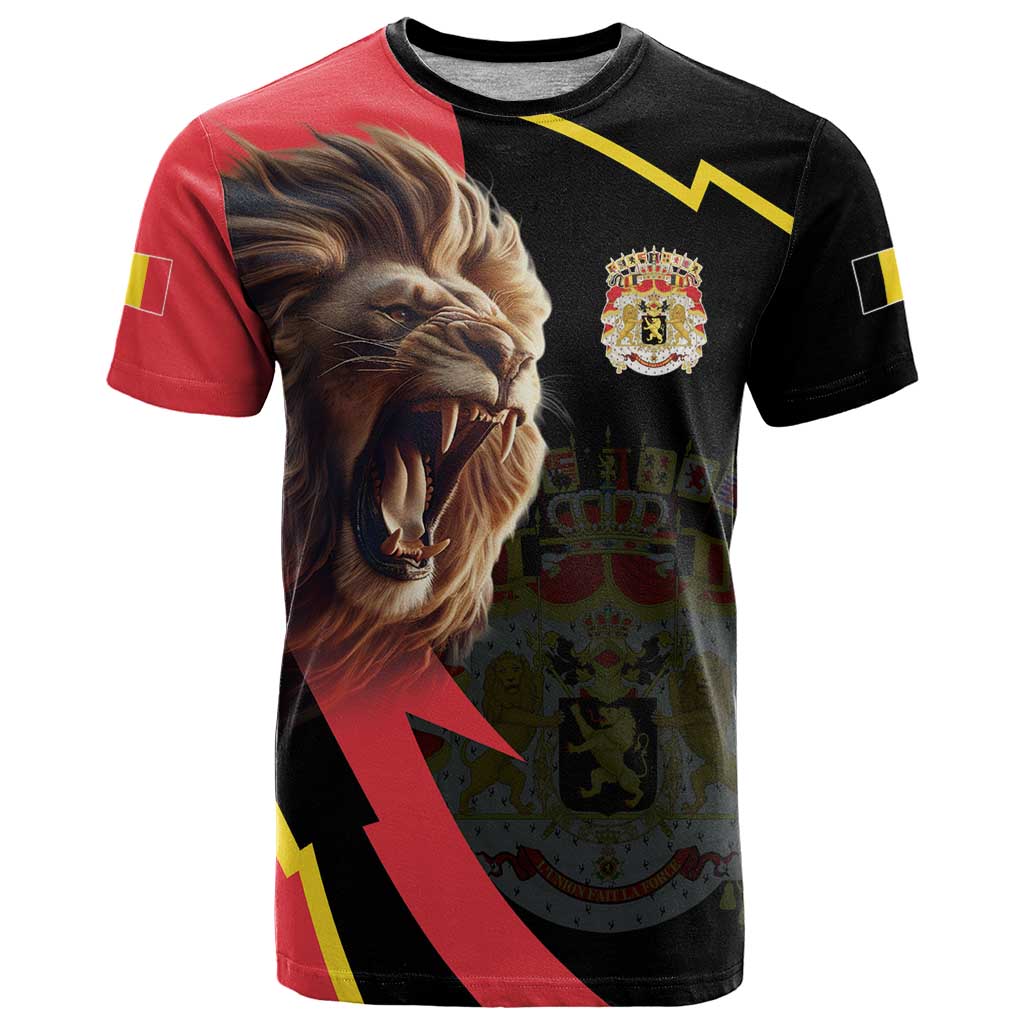 Belgium Coat of Arms T Shirt Angry Lion