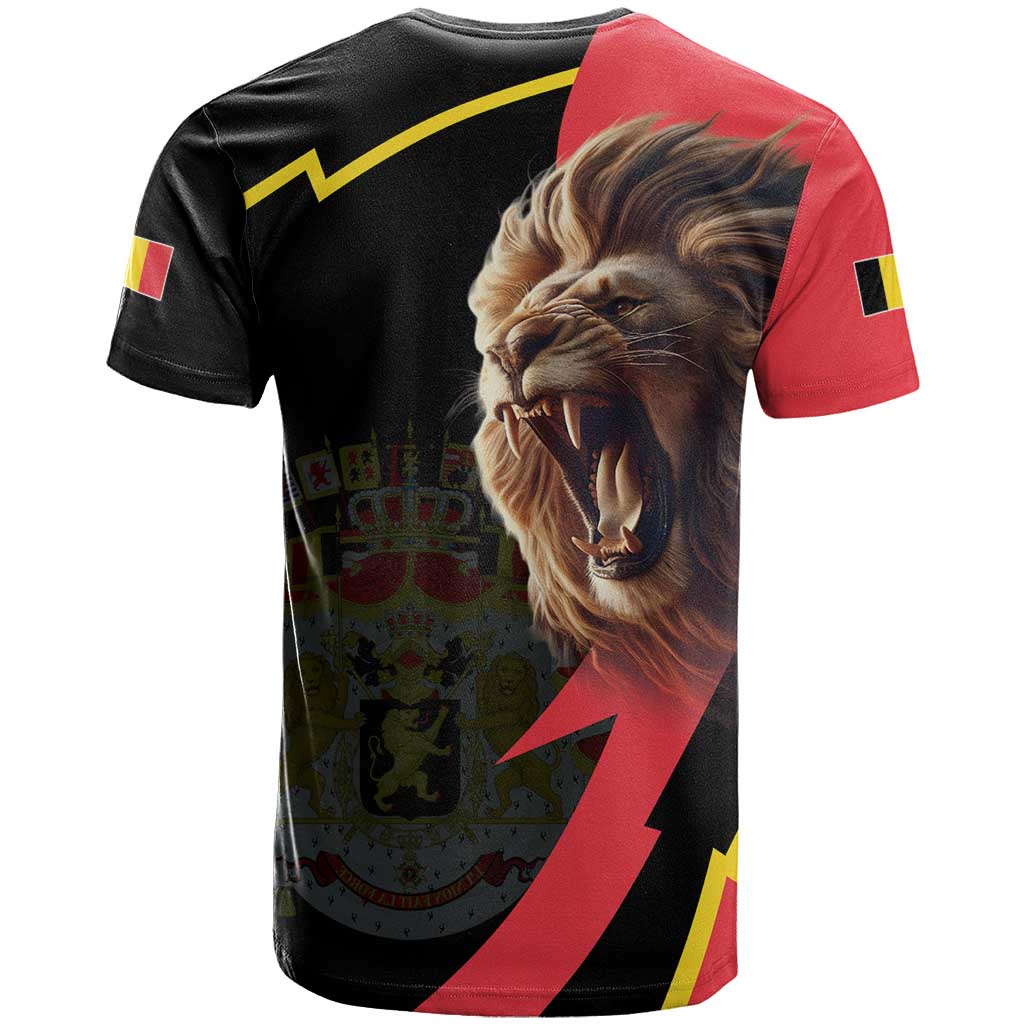 Belgium Coat of Arms T Shirt Angry Lion