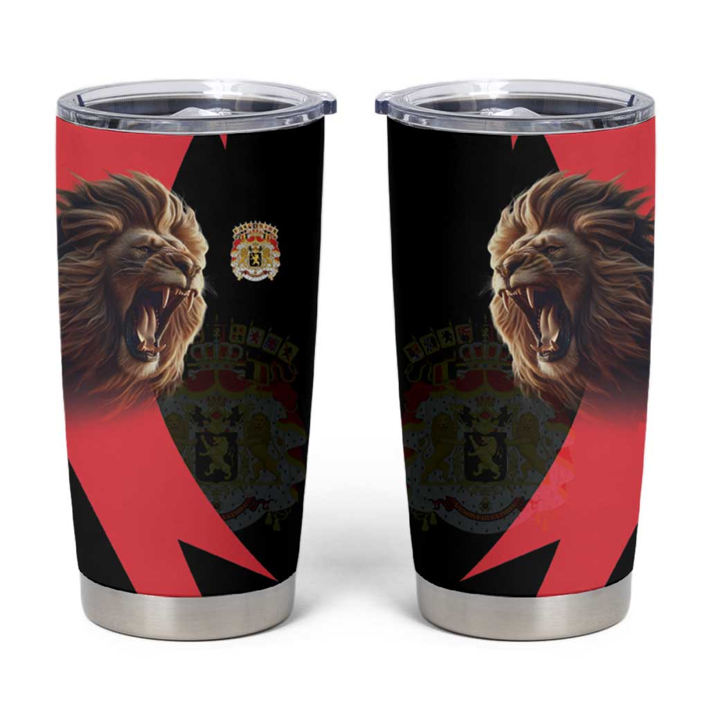 Belgium Coat of Arms Tumbler Cup Angry Lion
