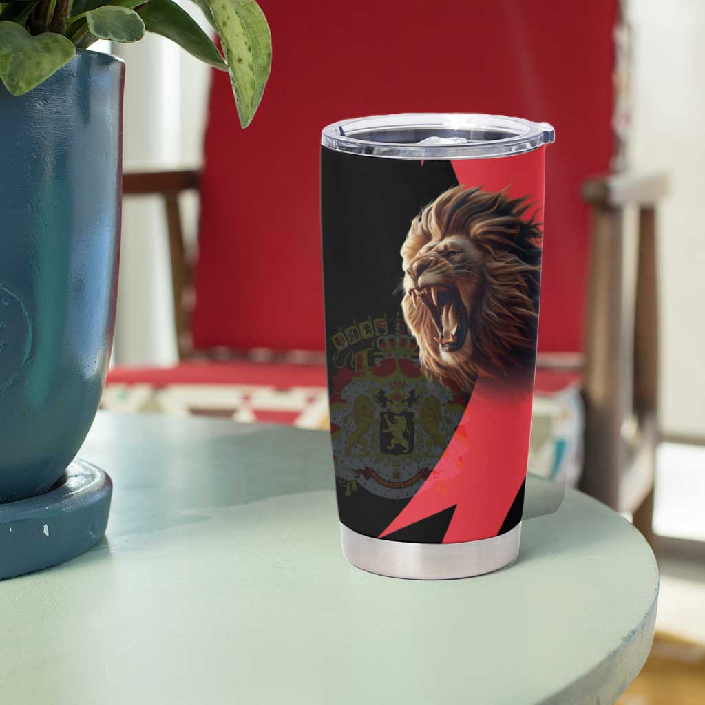 Belgium Coat of Arms Tumbler Cup Angry Lion