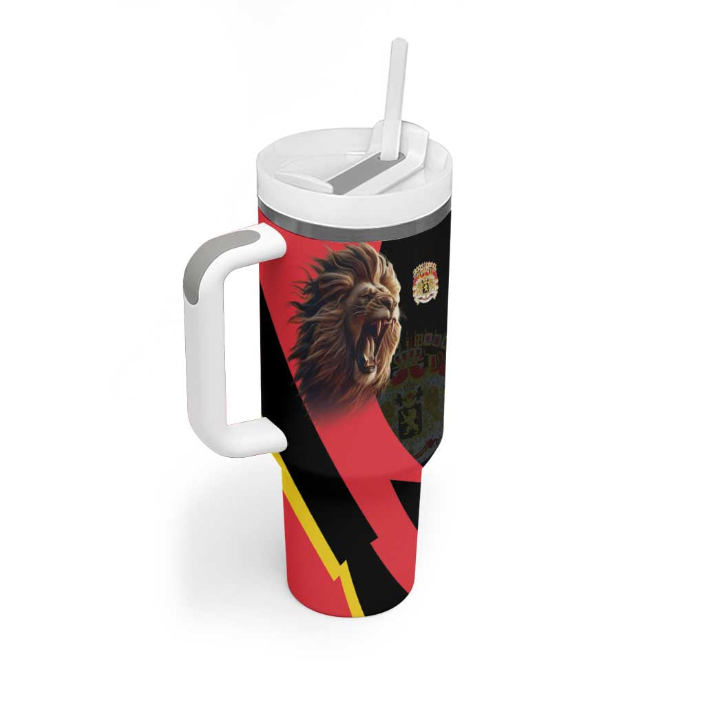 Belgium Coat of Arms Tumbler With Handle Angry Lion