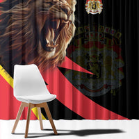 Belgium Coat of Arms Window Curtain Angry Lion