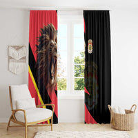 Belgium Coat of Arms Window Curtain Angry Lion
