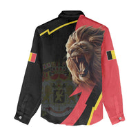 Belgium Coat of Arms Women Casual Shirt Angry Lion