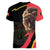 Belgium Coat of Arms Women V-Neck T-Shirt Angry Lion