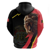 Belgium Coat of Arms Zip Hoodie Angry Lion