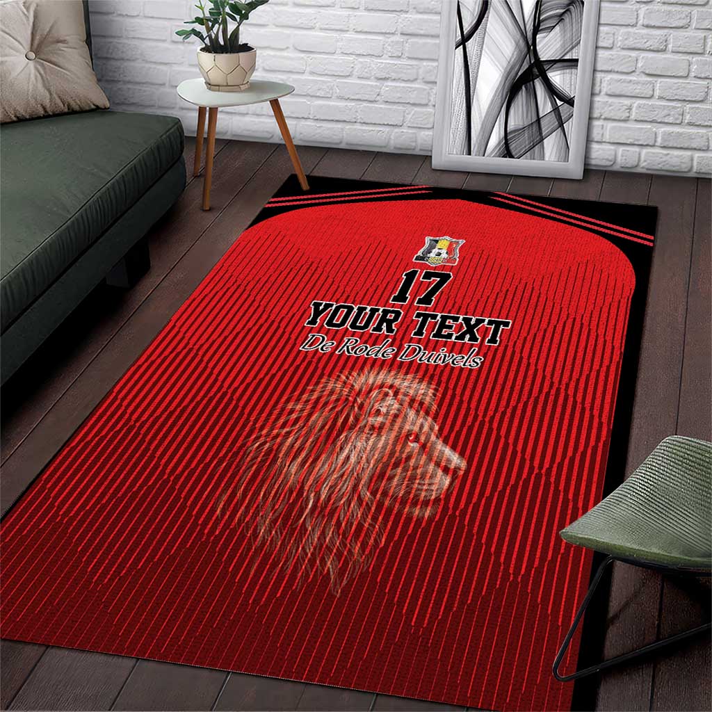 Custom Belgium Football We are Champions Area Rug Red Style Come on De Rode Duivels
