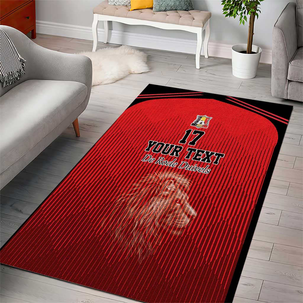 Custom Belgium Football We are Champions Area Rug Red Style Come on De Rode Duivels