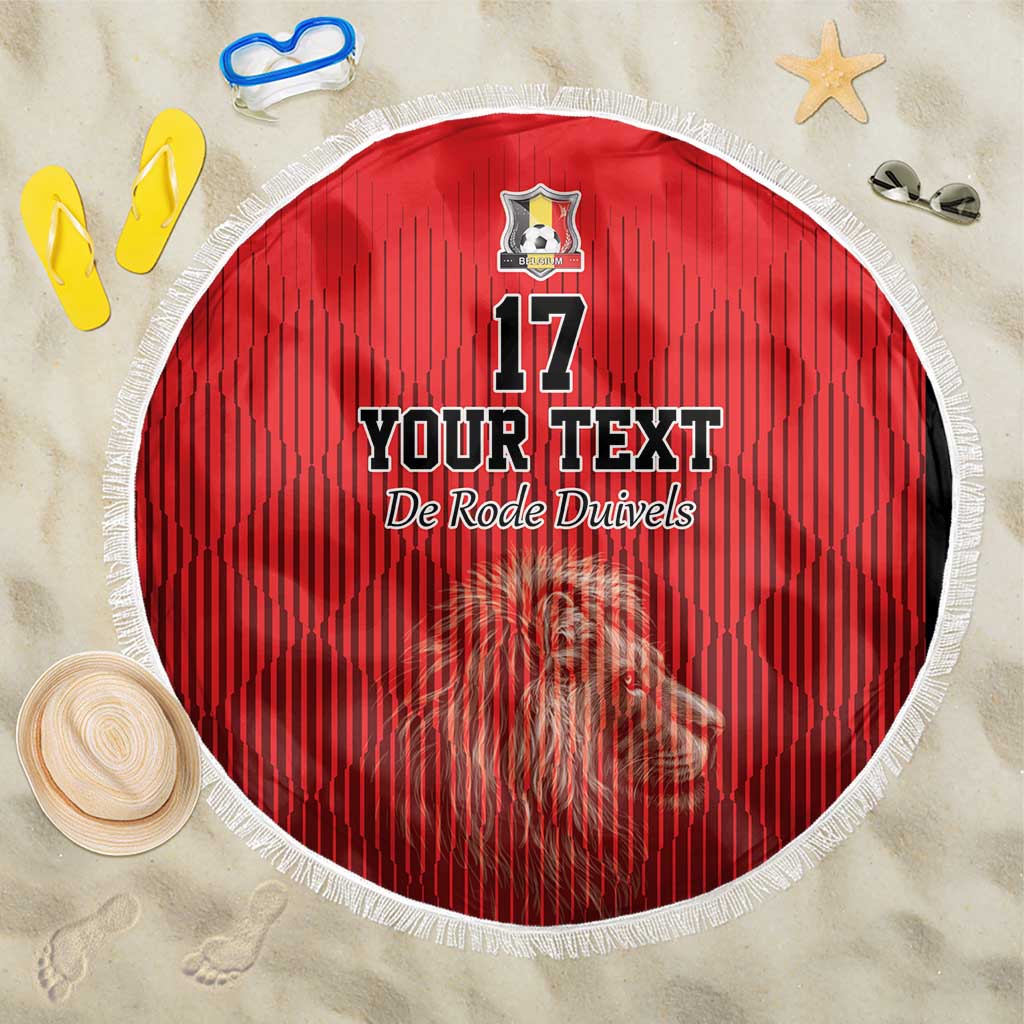 Custom Belgium Football We are Champions Beach Blanket Red Style Come on De Rode Duivels