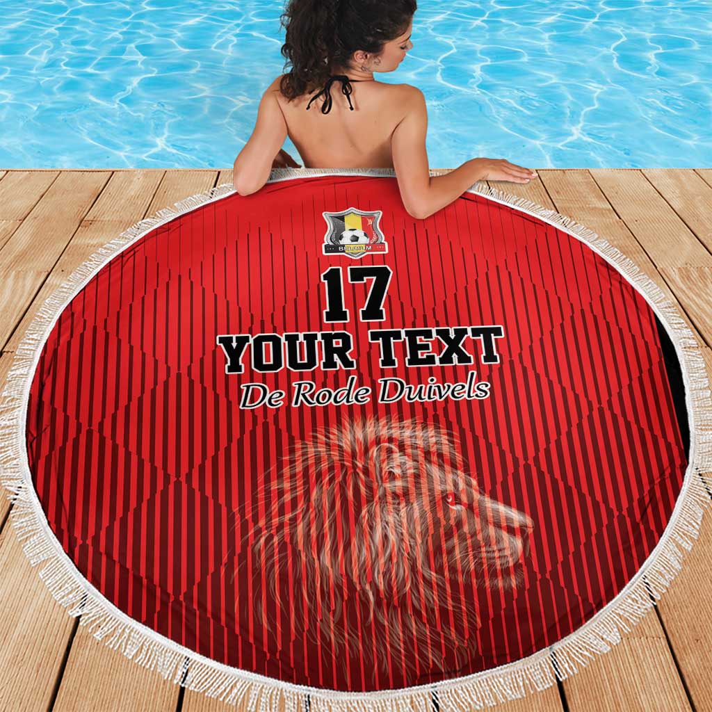 Custom Belgium Football We are Champions Beach Blanket Red Style Come on De Rode Duivels