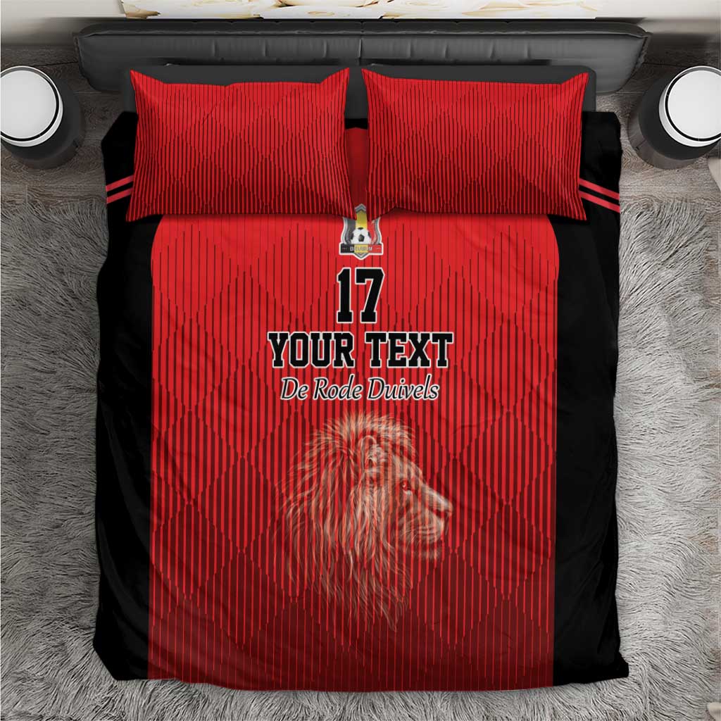 Custom Belgium Football We are Champions Bedding Set Red Style Come on De Rode Duivels