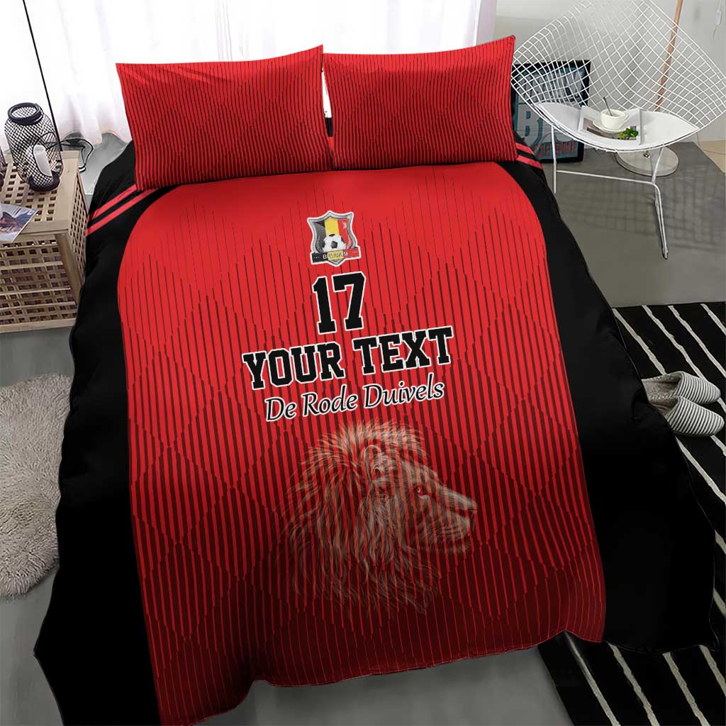 Custom Belgium Football We are Champions Bedding Set Red Style Come on De Rode Duivels