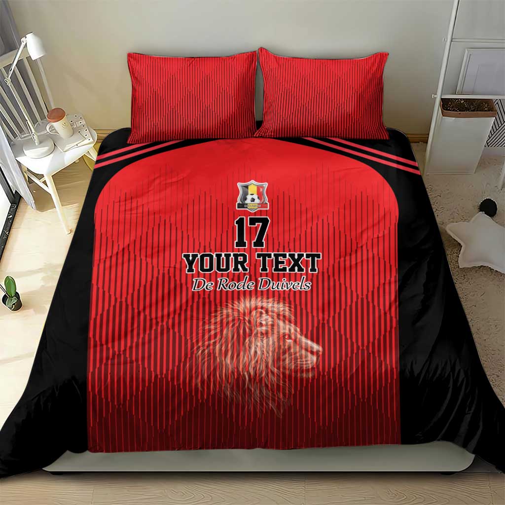 Custom Belgium Football We are Champions Bedding Set Red Style Come on De Rode Duivels