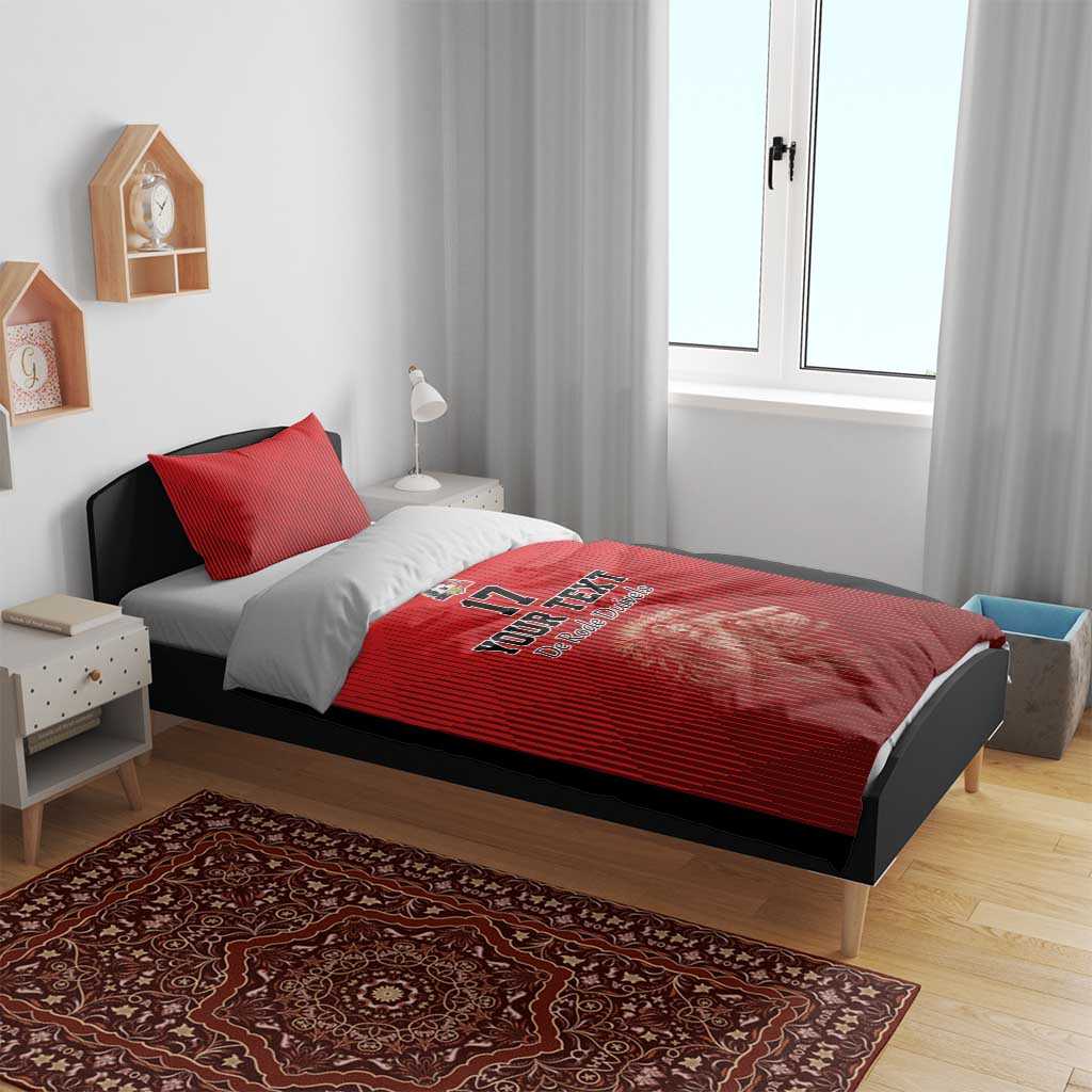 Custom Belgium Football We are Champions Bedding Set Red Style Come on De Rode Duivels