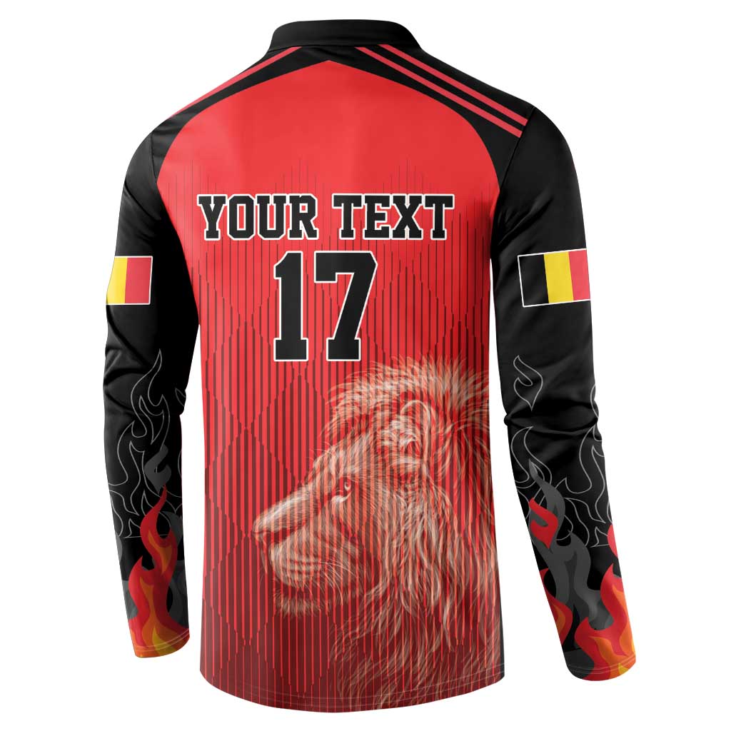 Custom Belgium Football We are Champions Button Sweatshirt Red Style Come on De Rode Duivels