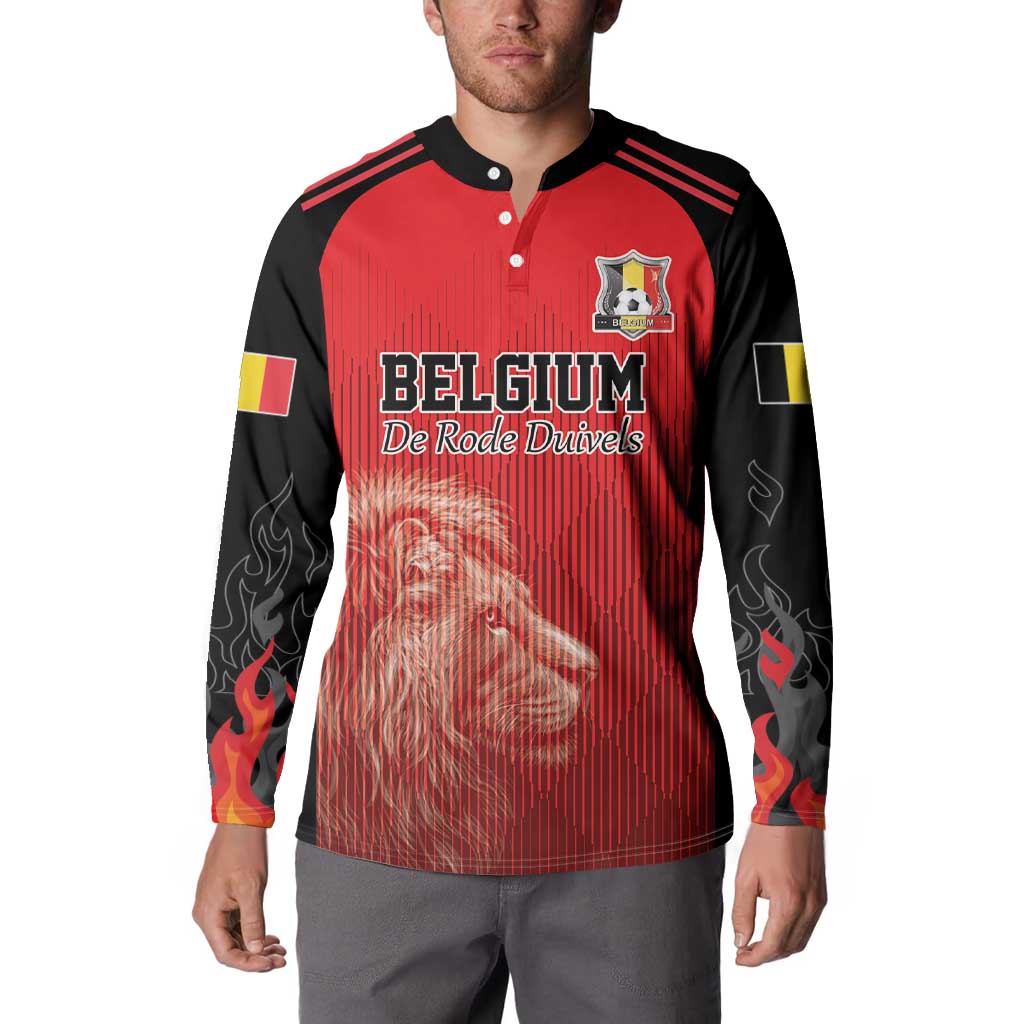 Custom Belgium Football We are Champions Button Sweatshirt Red Style Come on De Rode Duivels