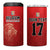 Custom Belgium Football We are Champions 4 in 1 Can Cooler Tumbler Red Style Come on De Rode Duivels