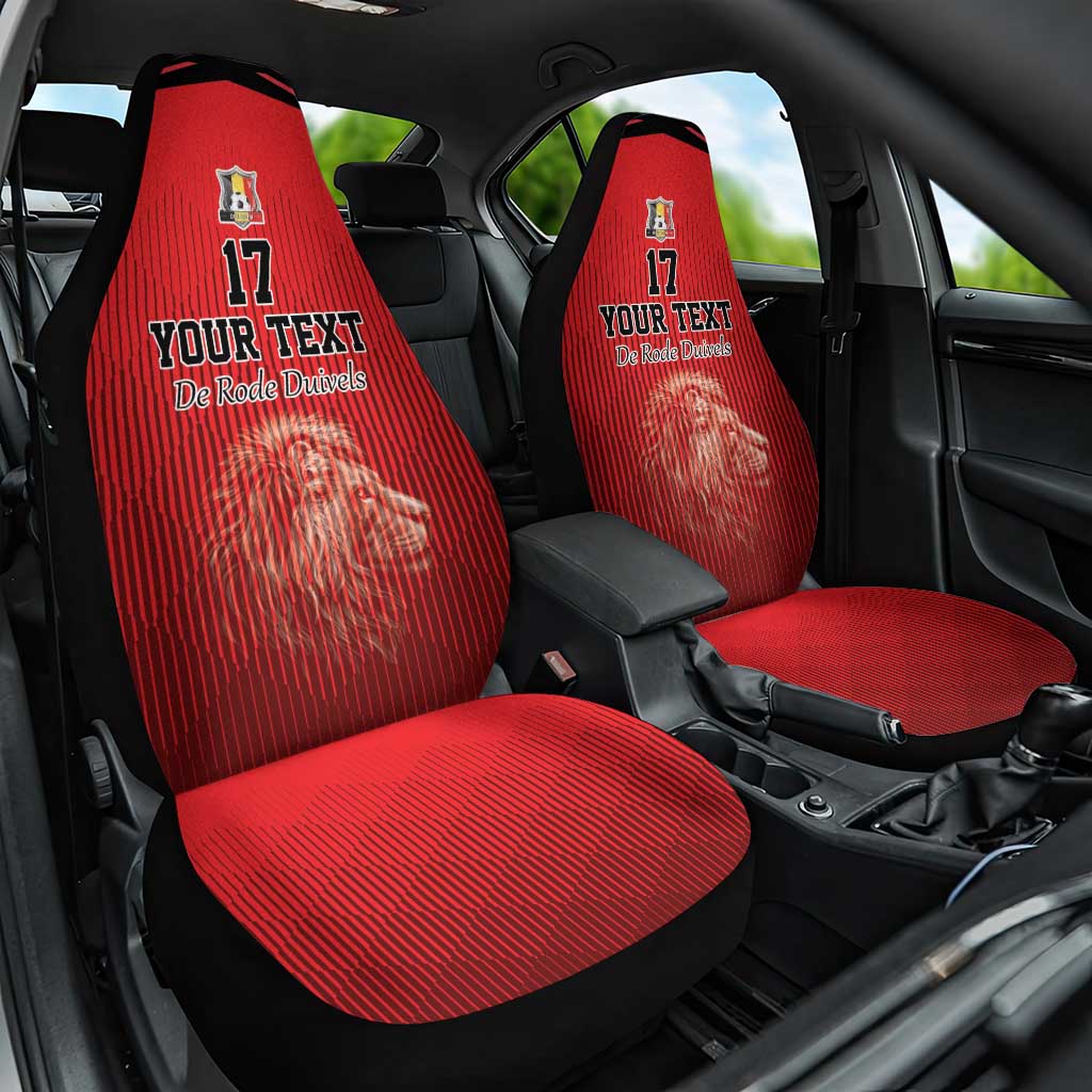 Custom Belgium Football We are Champions Car Seat Cover Red Style Come on De Rode Duivels
