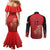 Custom Belgium Football We are Champions Couples Matching Mermaid Dress and Long Sleeve Button Shirt Red Style Come on De Rode Duivels