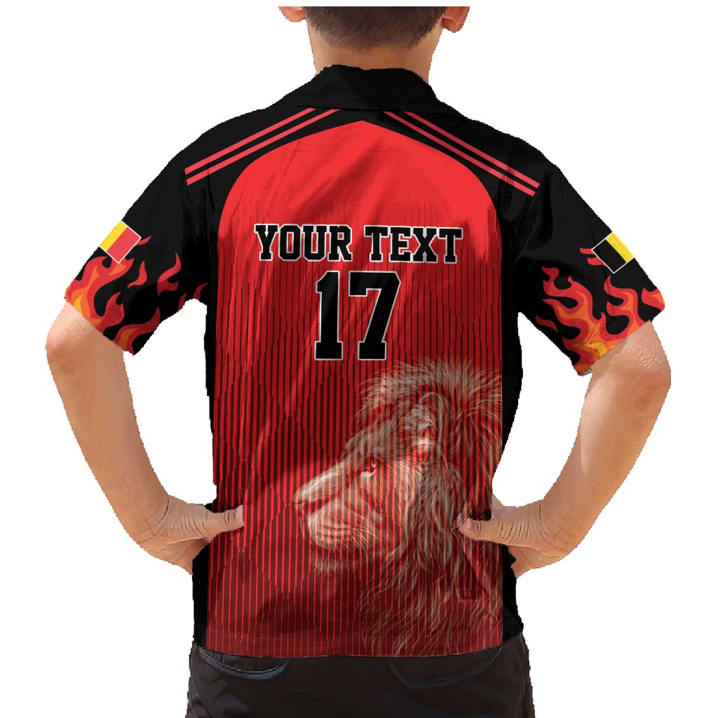Custom Belgium Football We are Champions Family Matching Mermaid Dress and Hawaiian Shirt Red Style Come on De Rode Duivels