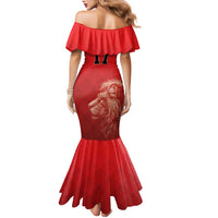 Custom Belgium Football We are Champions Family Matching Mermaid Dress and Hawaiian Shirt Red Style Come on De Rode Duivels