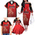 Custom Belgium Football We are Champions Family Matching Off The Shoulder Long Sleeve Dress and Hawaiian Shirt Red Style Come on De Rode Duivels