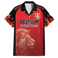 Custom Belgium Football We are Champions Family Matching Off The Shoulder Long Sleeve Dress and Hawaiian Shirt Red Style Come on De Rode Duivels