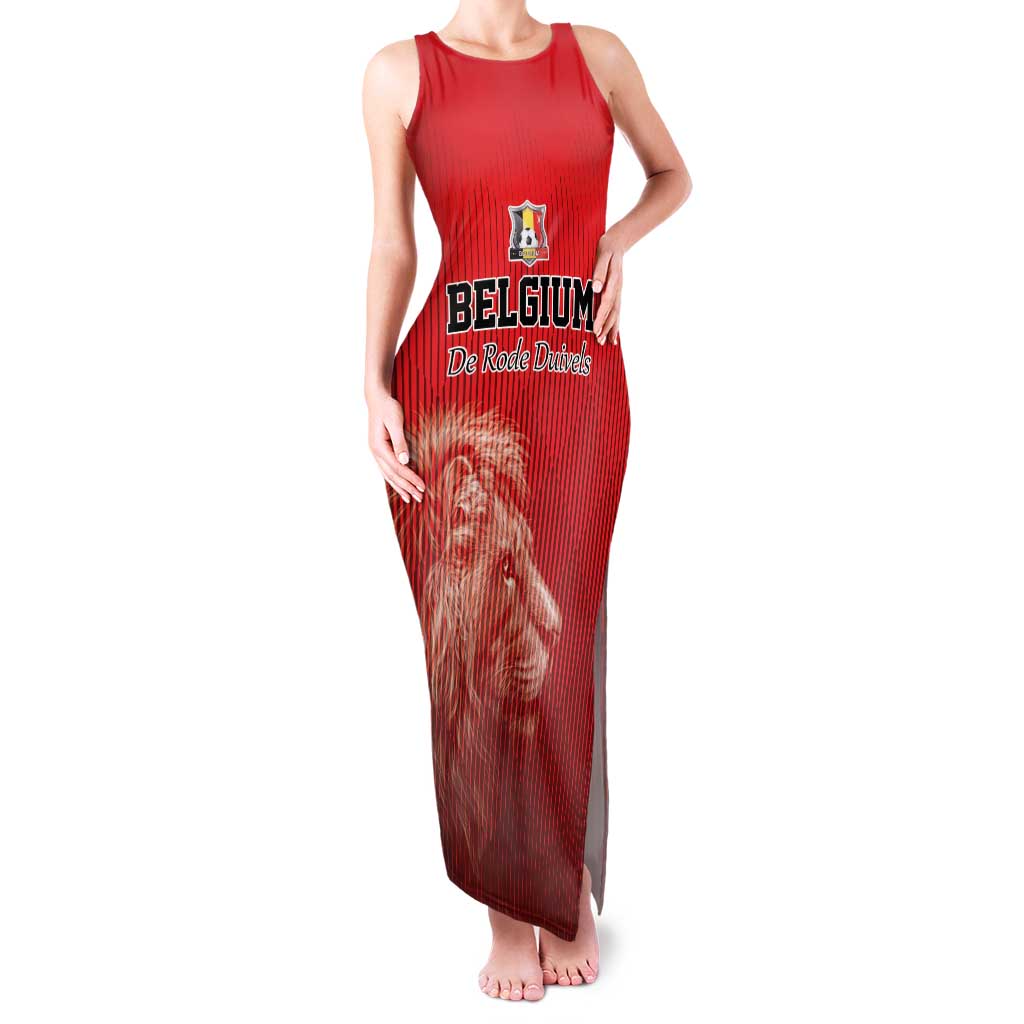 Custom Belgium Football We are Champions Family Matching Tank Maxi Dress and Hawaiian Shirt Red Style Come on De Rode Duivels