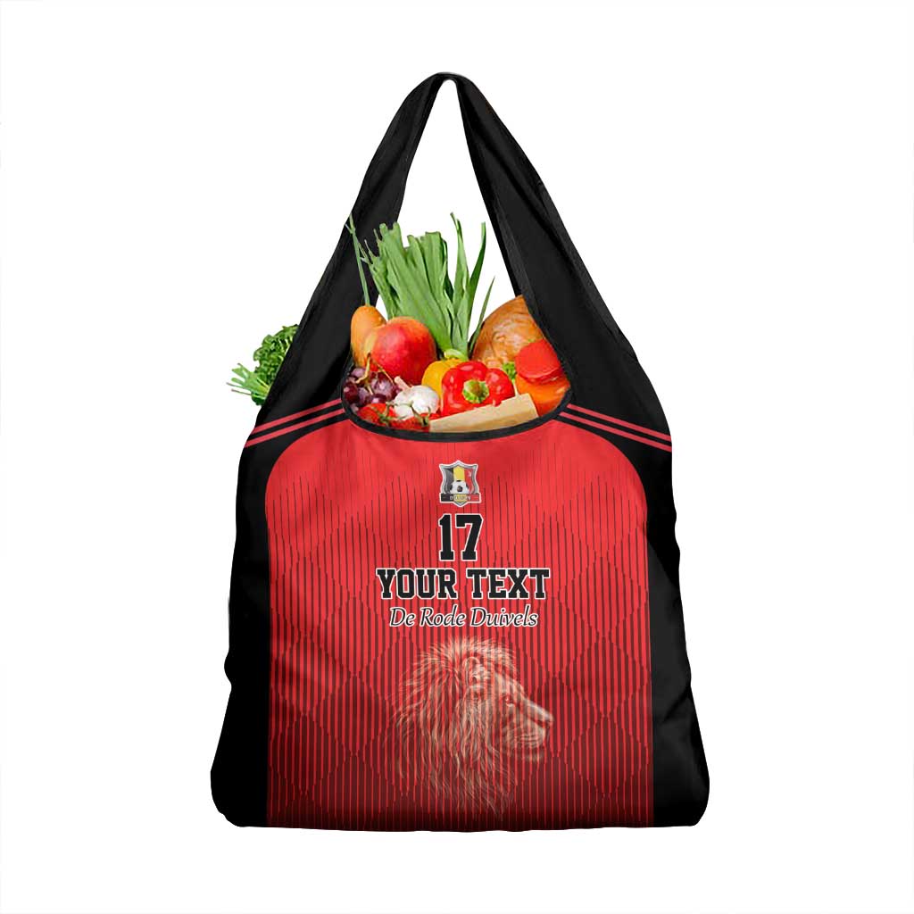 Custom Belgium Football We are Champions Grocery Bag Red Style Come on De Rode Duivels