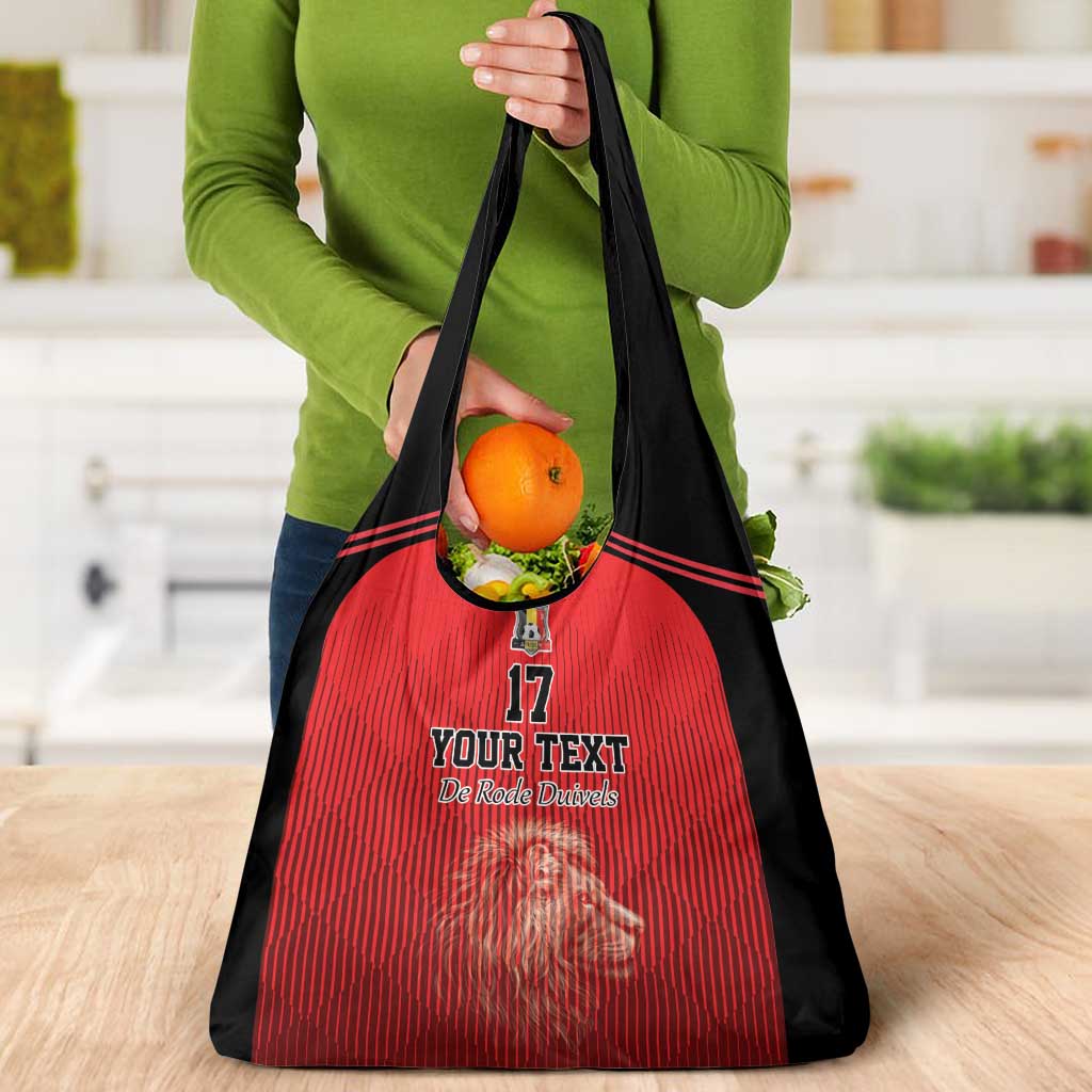 Custom Belgium Football We are Champions Grocery Bag Red Style Come on De Rode Duivels