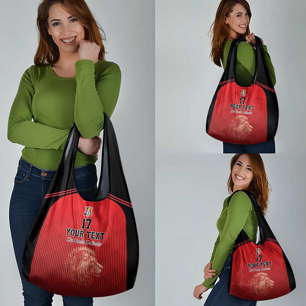 Custom Belgium Football We are Champions Grocery Bag Red Style Come on De Rode Duivels