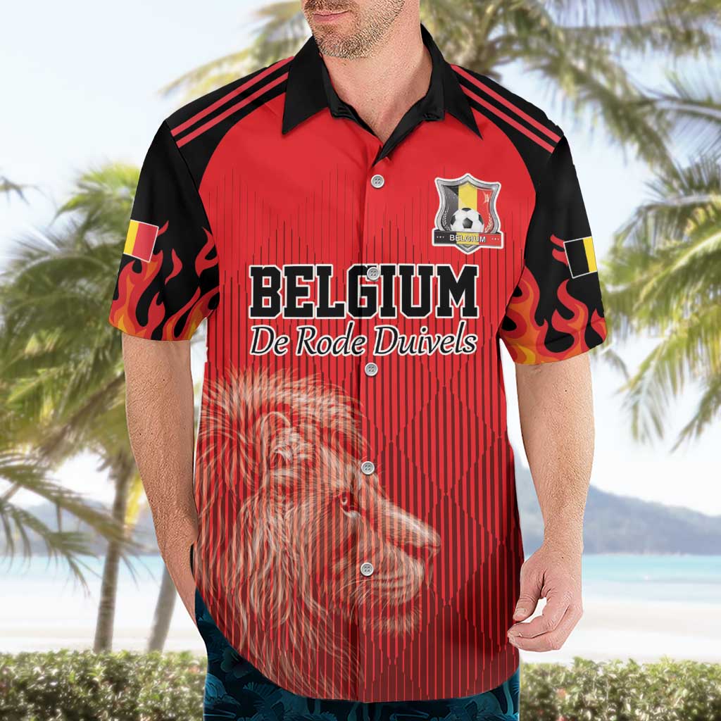 Custom Belgium Football We are Champions Hawaiian Shirt Red Style Come on De Rode Duivels