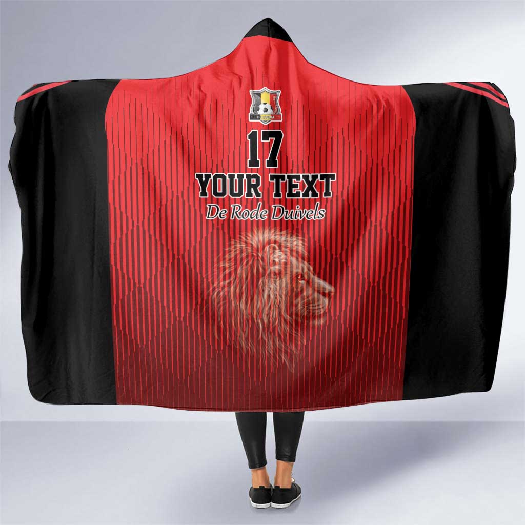 Custom Belgium Football We are Champions Hooded Blanket Red Style Come on De Rode Duivels