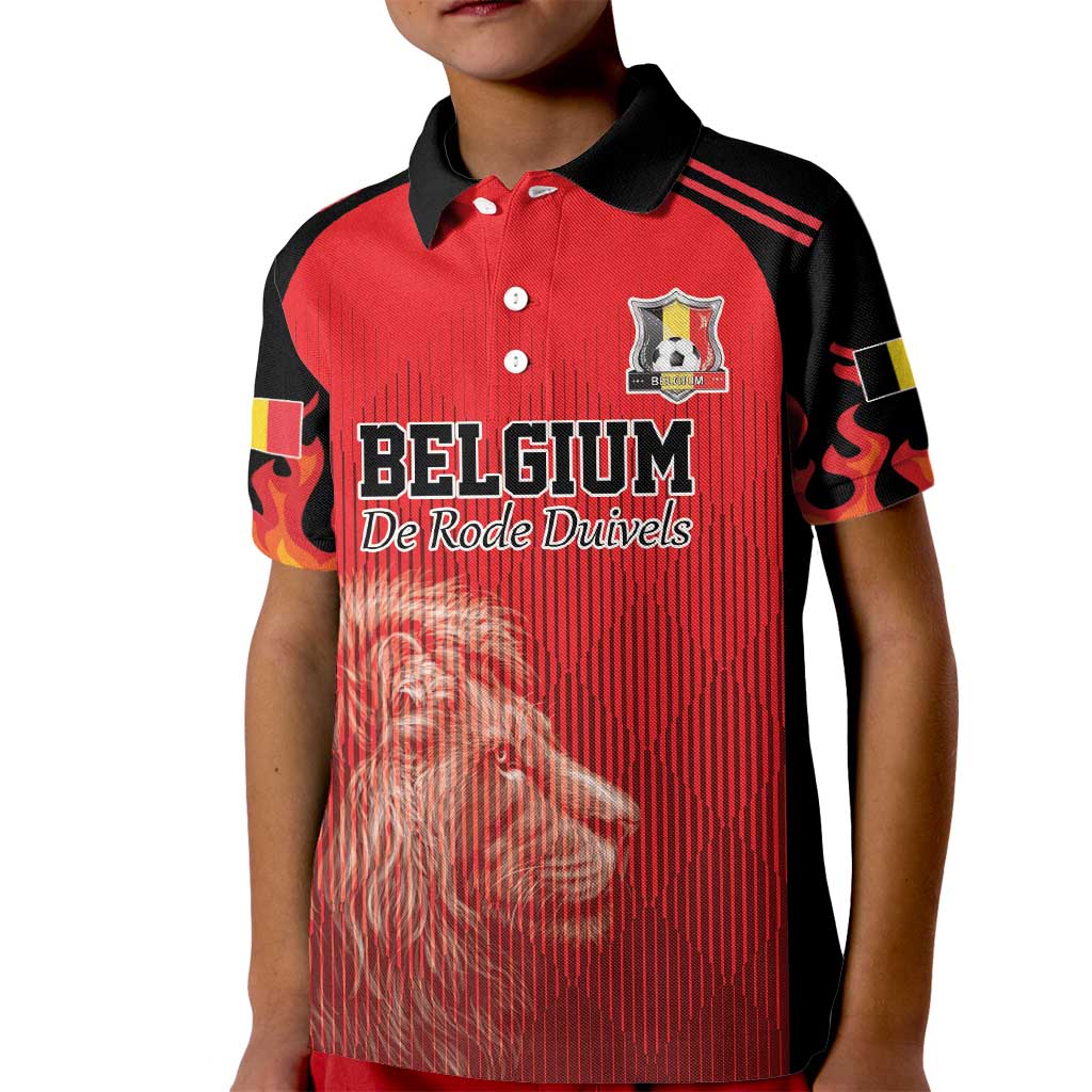 Custom Belgium Football We are Champions Kid Polo Shirt Red Style Come on De Rode Duivels