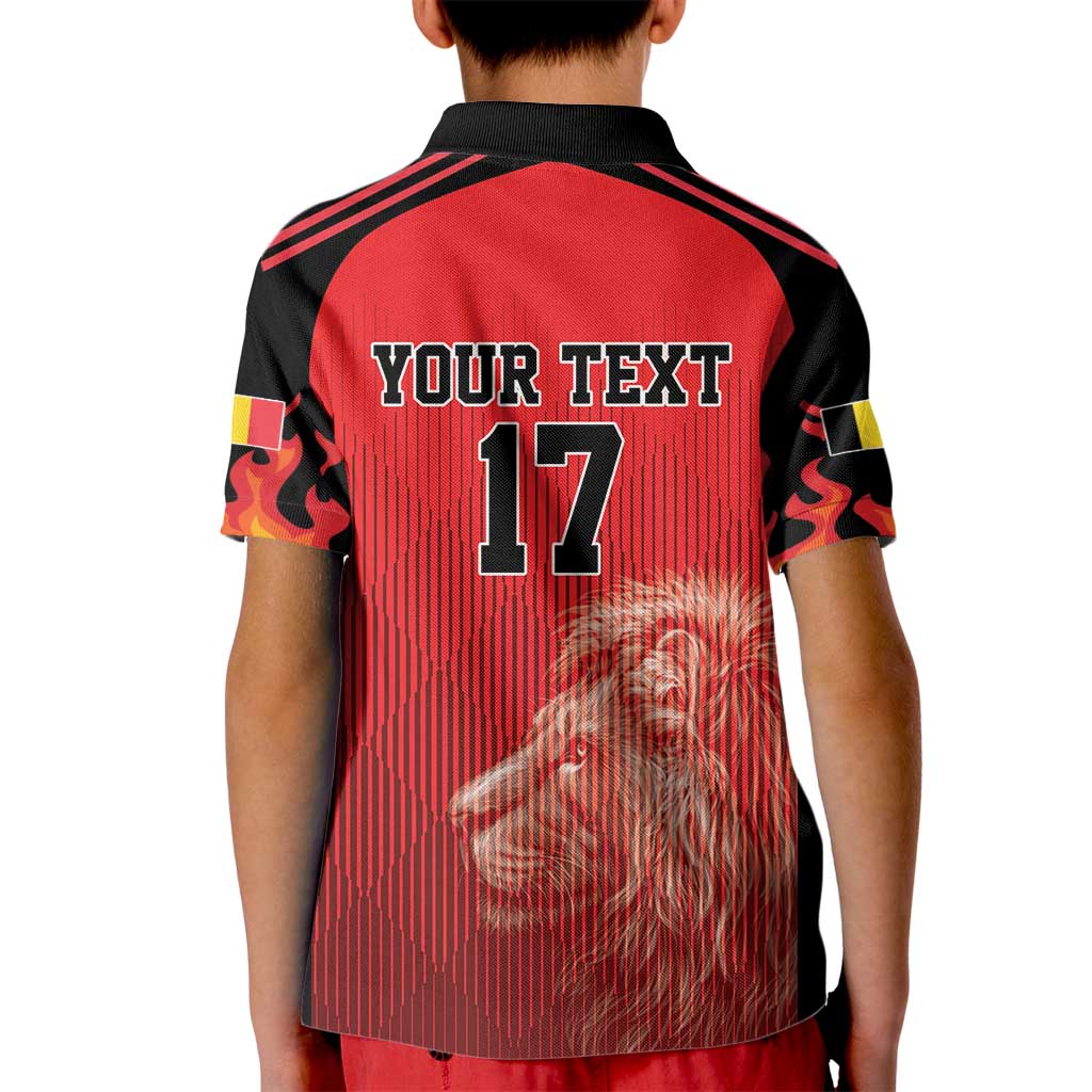 Custom Belgium Football We are Champions Kid Polo Shirt Red Style Come on De Rode Duivels