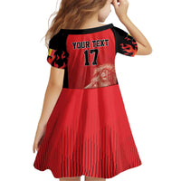 Custom Belgium Football We are Champions Kid Short Sleeve Dress Red Style Come on De Rode Duivels