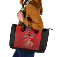 Custom Belgium Football We are Champions Leather Tote Bag Red Style Come on De Rode Duivels