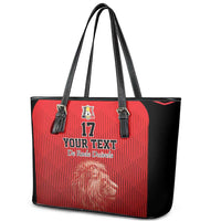 Custom Belgium Football We are Champions Leather Tote Bag Red Style Come on De Rode Duivels